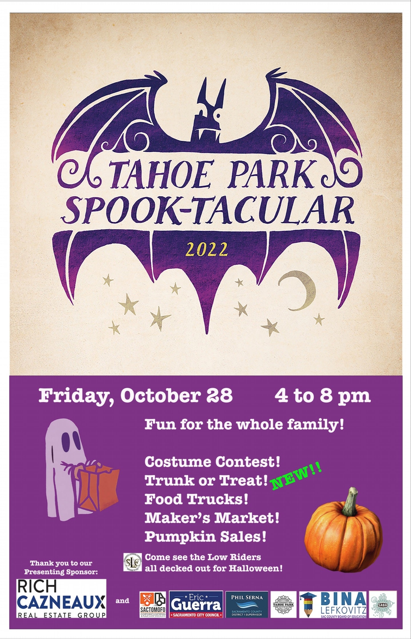 Tahoe Park Spooktacular! October 28th, 4-8pm