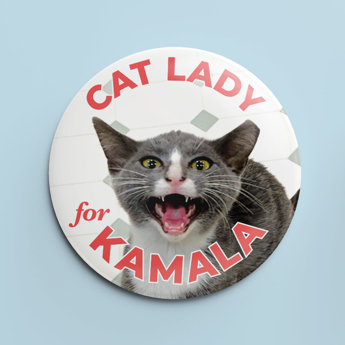 Cat Lady for Kamala - 1.25&quot; Pin