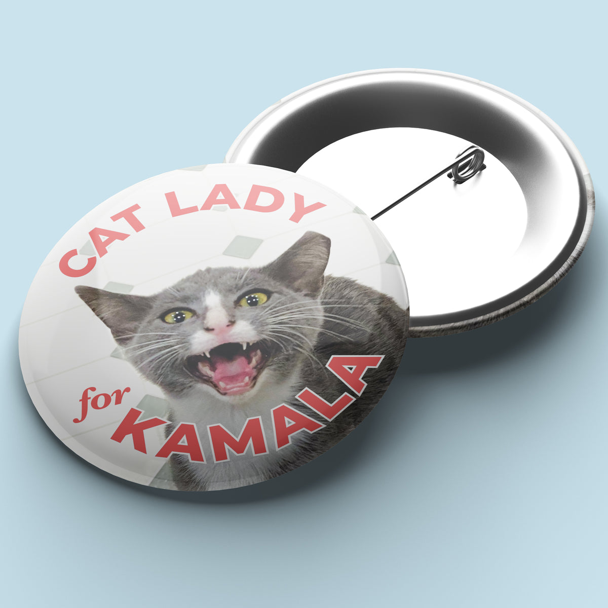 Cat Lady for Kamala - 1.25&quot; Pin