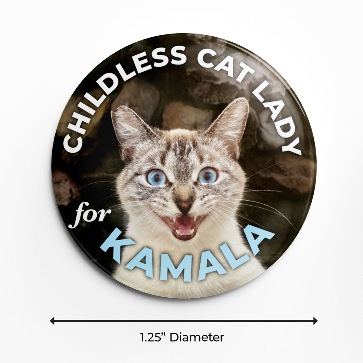 Childless Cat Lady for Kamala - 1.25&quot; Pin