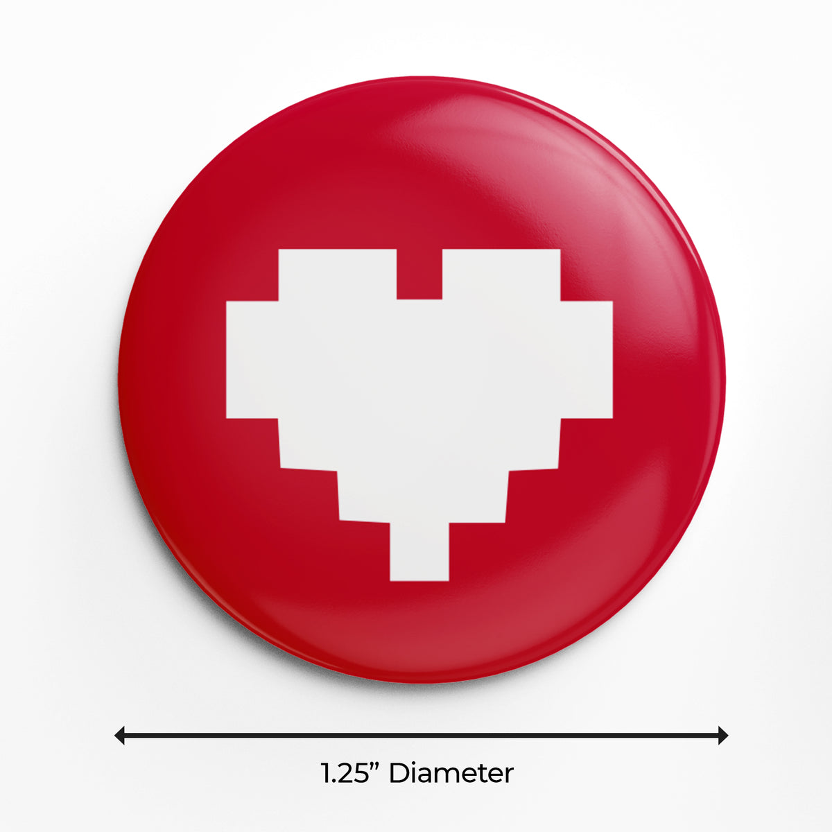 Pixel Heart - 1.25&quot; Pin