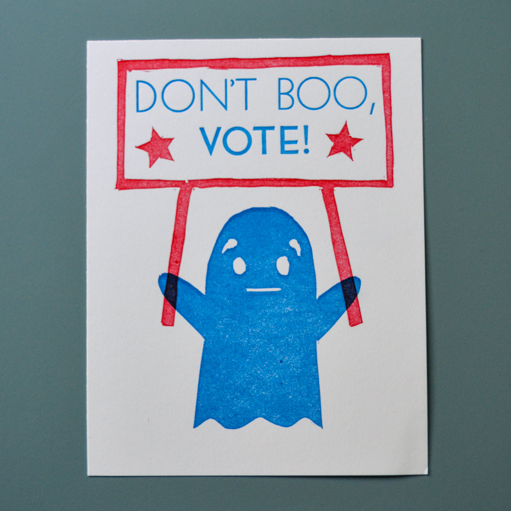 Don&#39;t Boo, Vote! Set of 10 Voter Post Cards