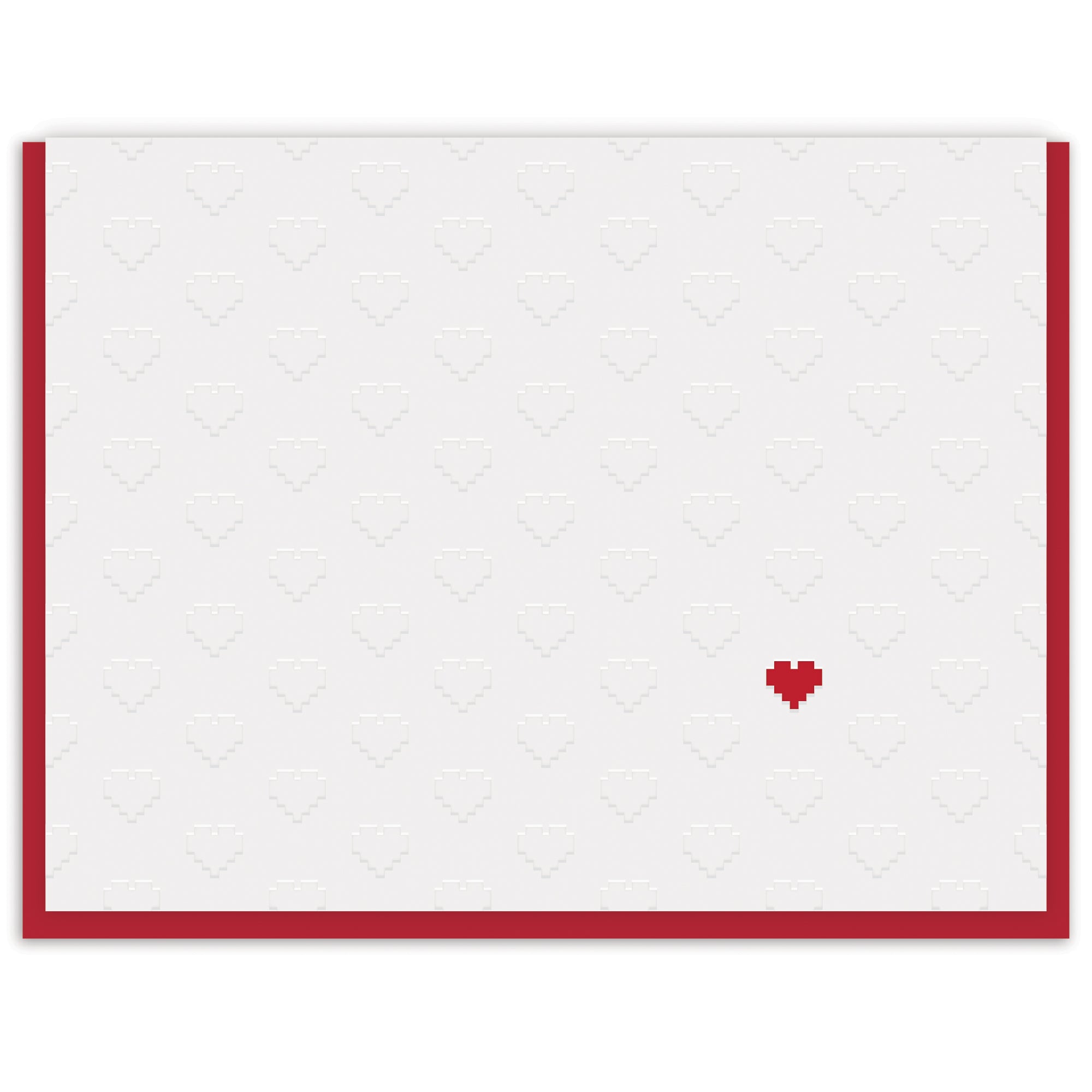 Pixel Perfect Hearts Blank Card