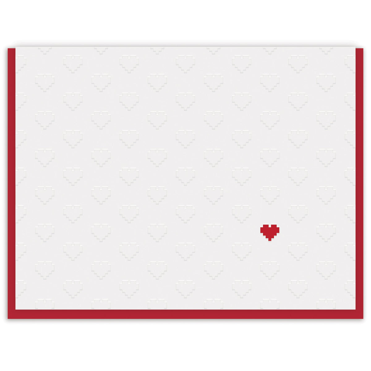 Pixel Perfect Hearts Blank Card - Boxed Set of 6