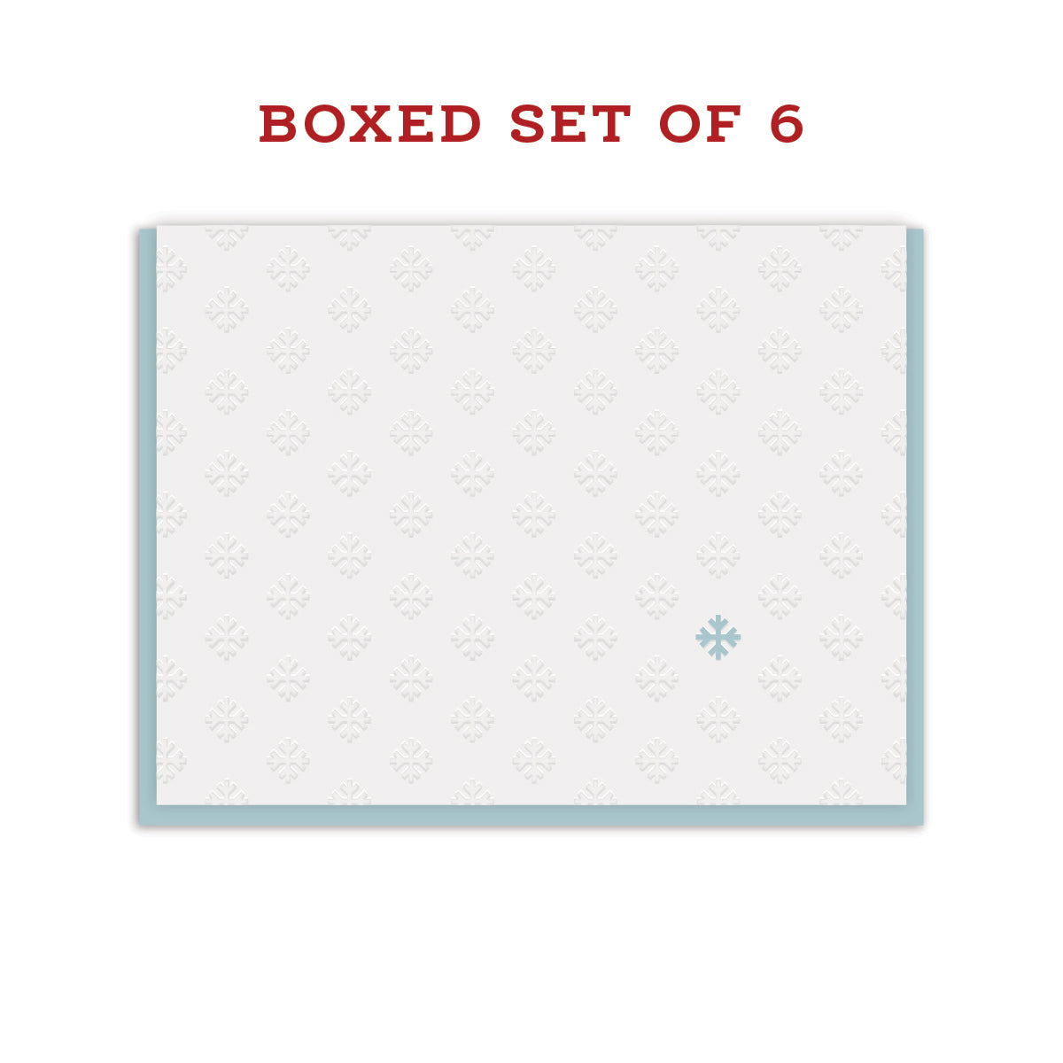 Pixel Snowflake Pattern - Boxed Set of 6