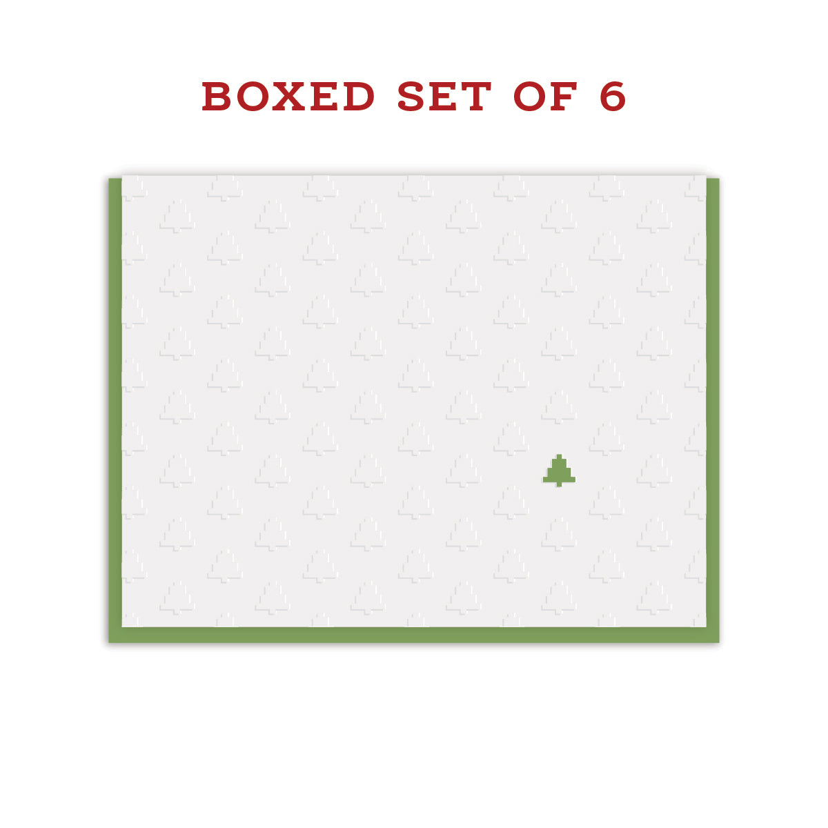 Pixel Tree Pattern - Boxed Set of 6