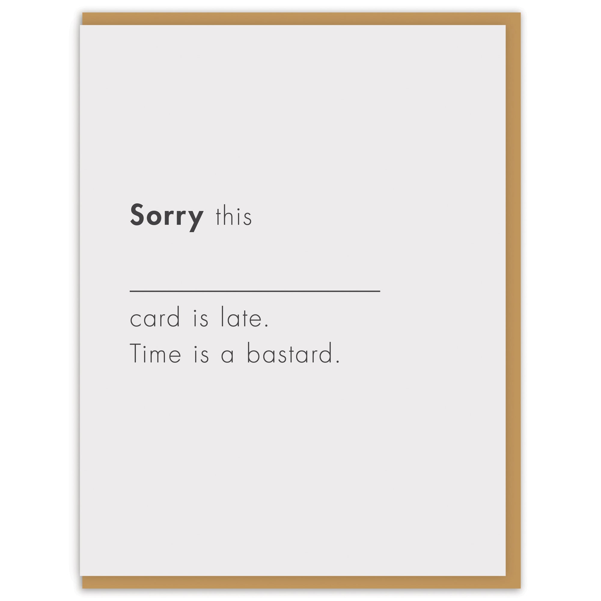 Sorry this card is late.