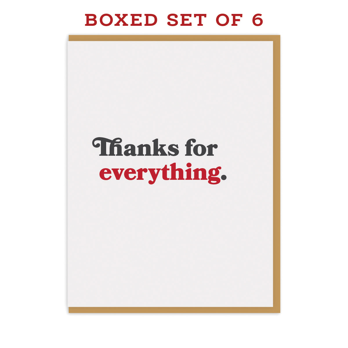 Thanks for everything. - Boxed Set of 6