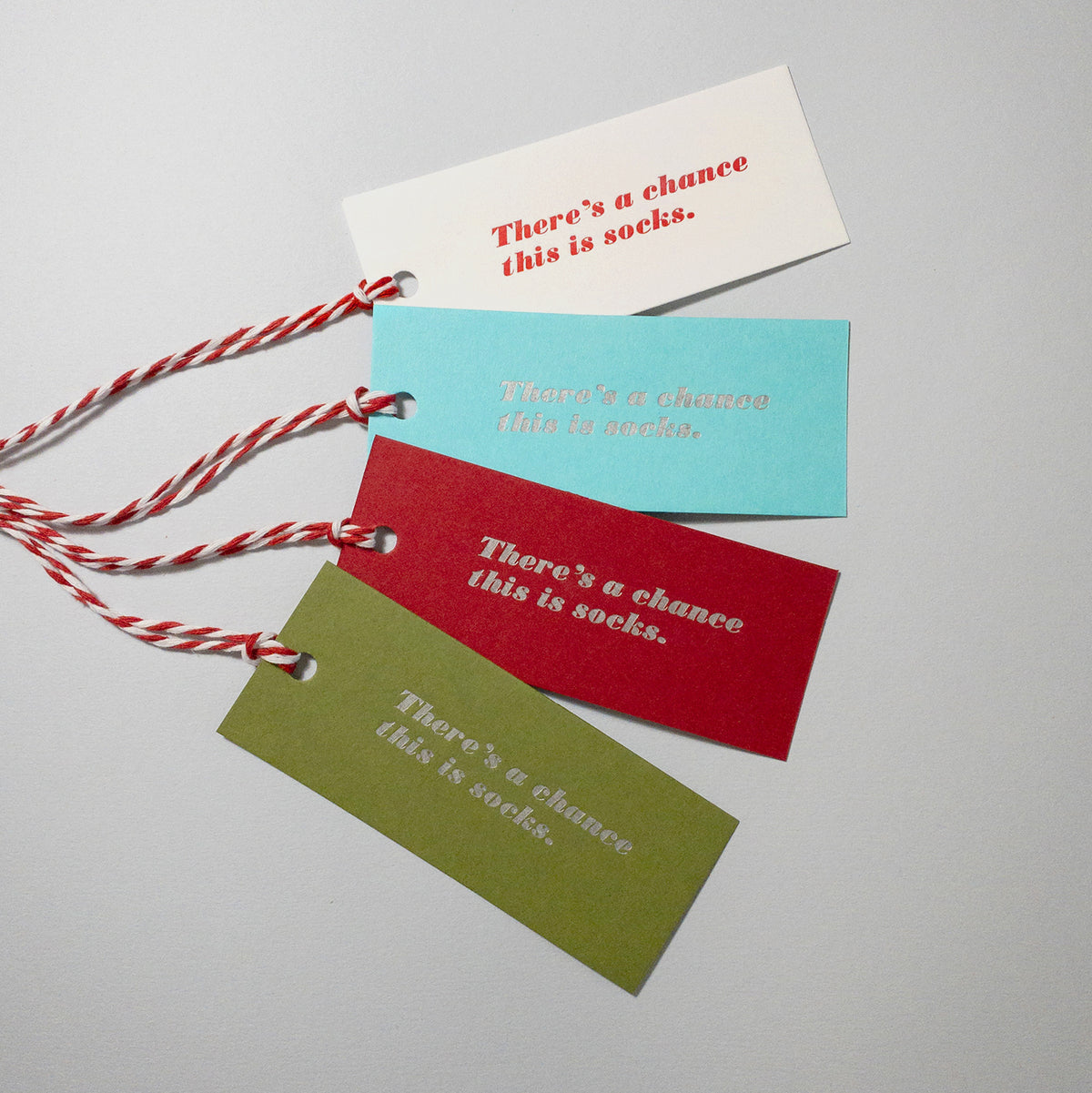 There&#39;s a chance this is socks. - Set of 5 Gift Tags